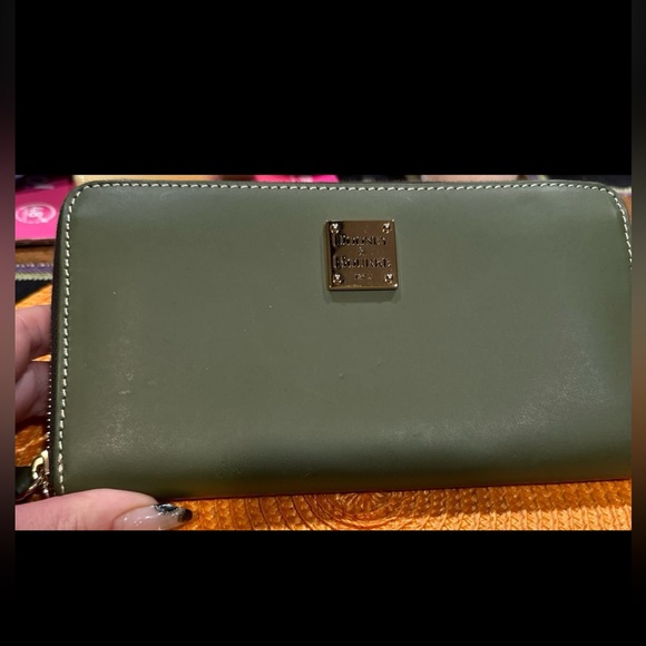 Dooney & Bourke Vachetta Leather Large Zip Around Wristlet - Picture 2 of 6